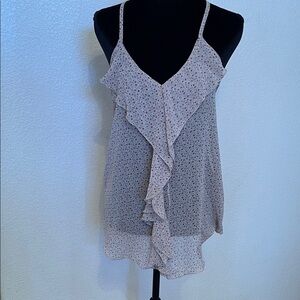 Final Touch Blush Pink Floral Ruffle Cami